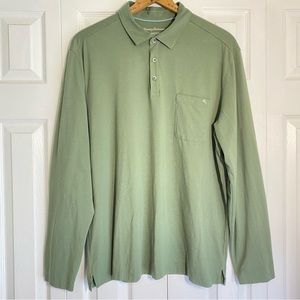 Tommy Bahama Islandzone Polo Pima Cotton Long Sleeves Green XL
